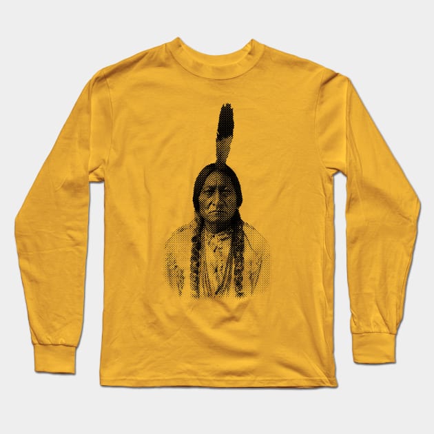 Sitting Bull Long Sleeve T-Shirt by stustolz